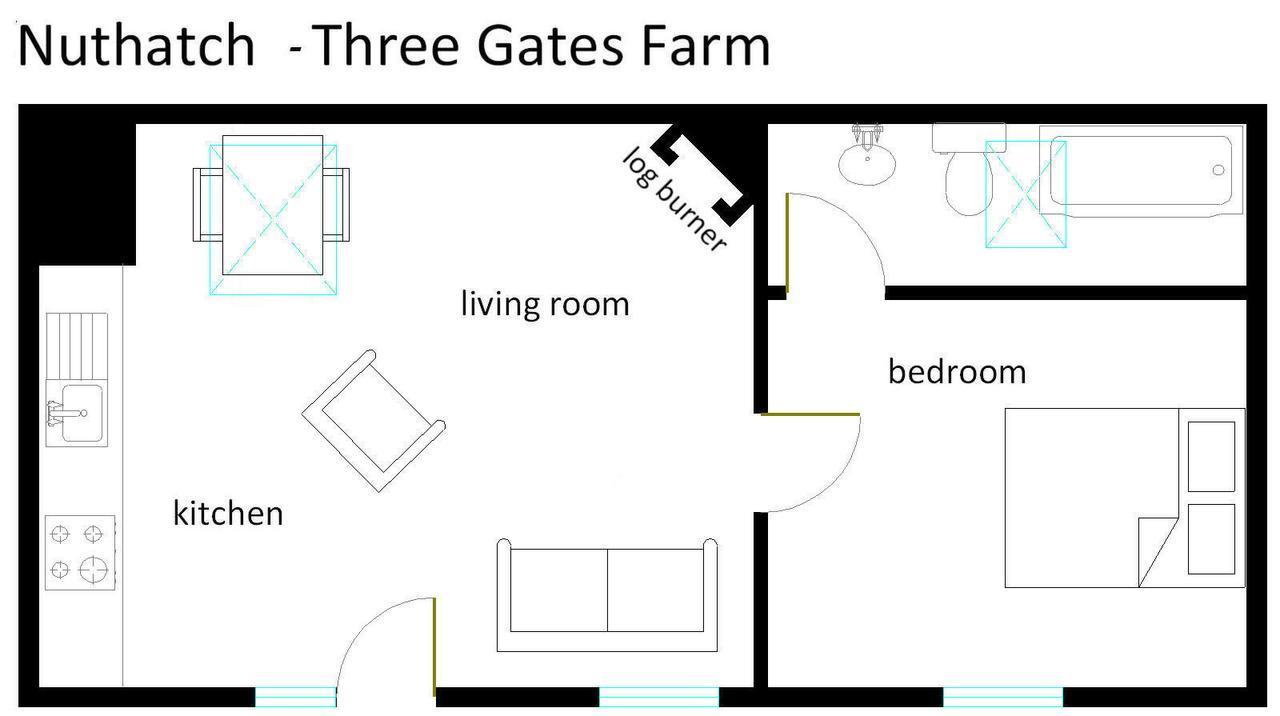 Three Gates Farm Holiday Cottages Huntsham Exterior foto