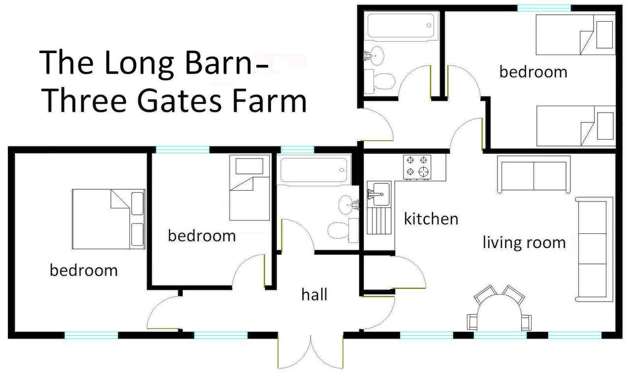 Three Gates Farm Holiday Cottages Huntsham Exterior foto
